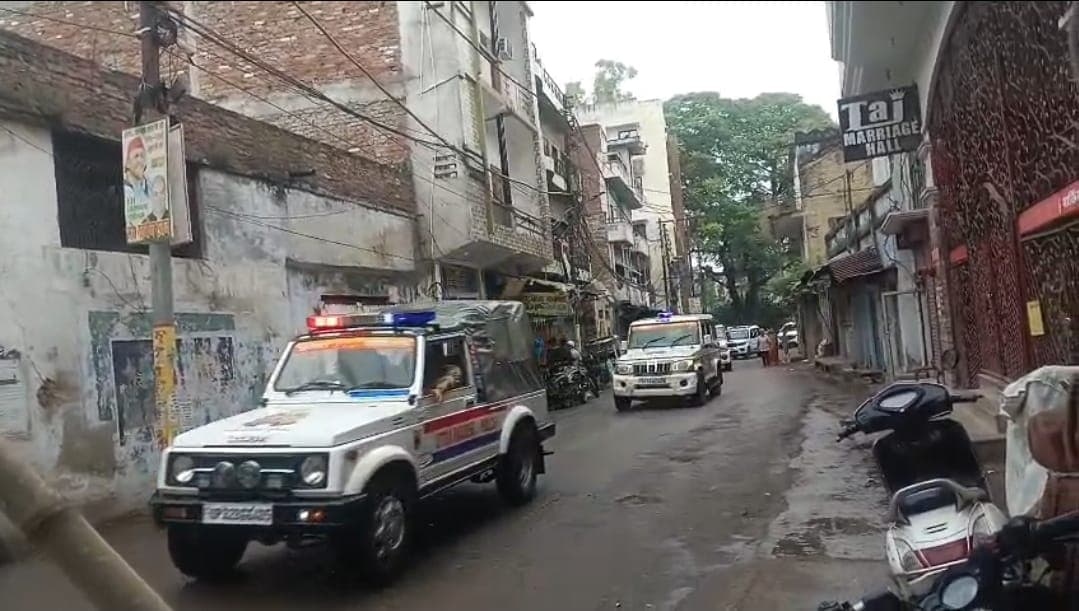 सआदतगंज गोलीकांड के बाद विवादित जमीन की पैमाइश, मौके पर पहुंची ETS मशीन